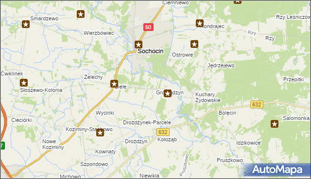 mapa Gromadzyn, Gromadzyn na mapie Targeo