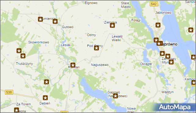 mapa Groszki gmina Rybno, Groszki gmina Rybno na mapie Targeo