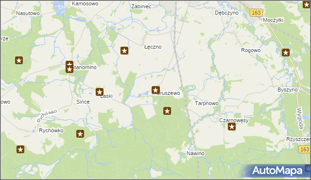 mapa Gruszewo, Gruszewo na mapie Targeo