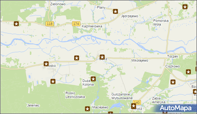 mapa Gulcz, Gulcz na mapie Targeo