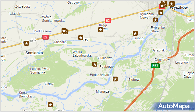 mapa Gulczewo gmina Wyszków, Gulczewo gmina Wyszków na mapie Targeo