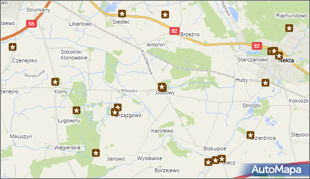 mapa Gułtowy, Gułtowy na mapie Targeo