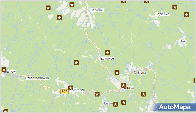 mapa Habkowce, Habkowce na mapie Targeo