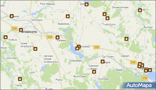mapa Hartowiec, Hartowiec na mapie Targeo