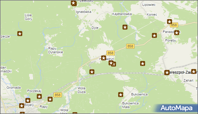 mapa Hedwiżyn, Hedwiżyn na mapie Targeo