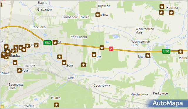 mapa Hola gmina Biała Podlaska, Hola gmina Biała Podlaska na mapie Targeo