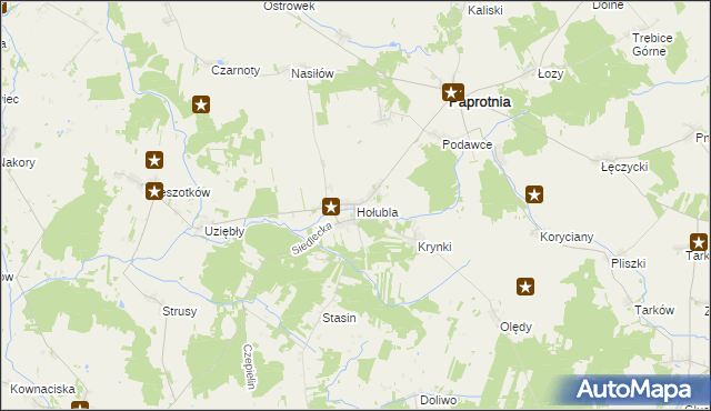 mapa Hołubla gmina Paprotnia, Hołubla gmina Paprotnia na mapie Targeo