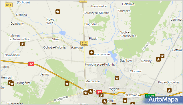 mapa Horodyszcze gmina Chełm, Horodyszcze gmina Chełm na mapie Targeo