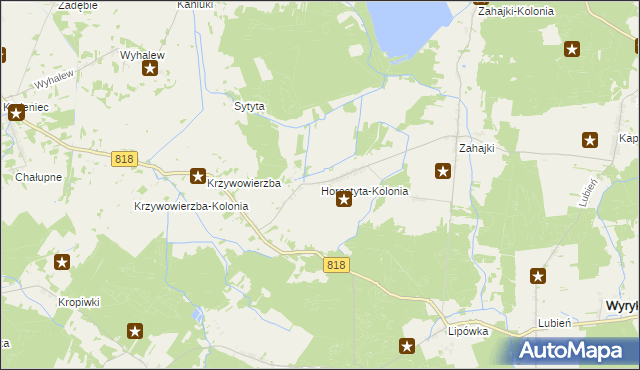 mapa Horostyta-Kolonia, Horostyta-Kolonia na mapie Targeo