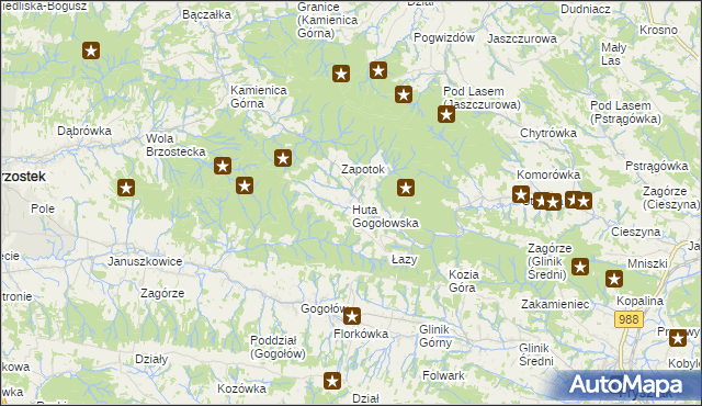 mapa Huta Gogołowska, Huta Gogołowska na mapie Targeo