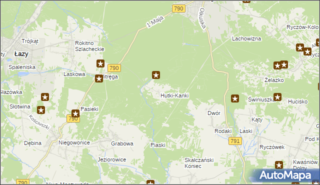 mapa Hutki-Kanki, Hutki-Kanki na mapie Targeo