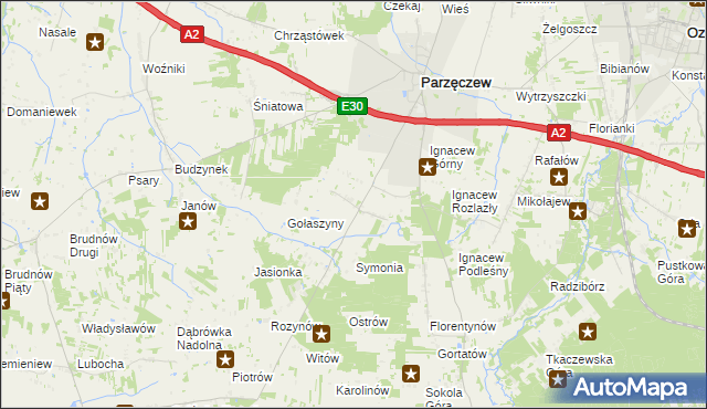 mapa Ignacew Folwarczny, Ignacew Folwarczny na mapie Targeo