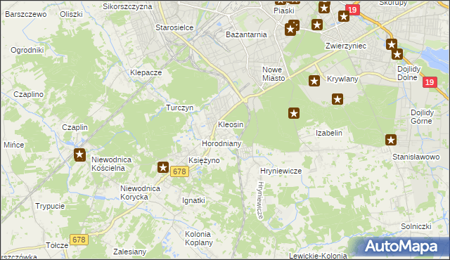 mapa Ignatki-Osiedle, Ignatki-Osiedle na mapie Targeo