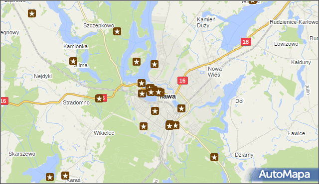 mapa Iława, Iława na mapie Targeo