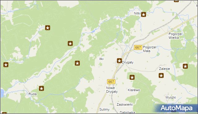 mapa Iłki, Iłki na mapie Targeo