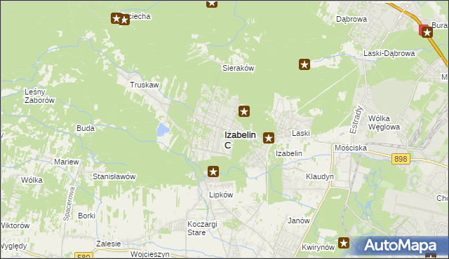 mapa Izabelin C, Izabelin C na mapie Targeo