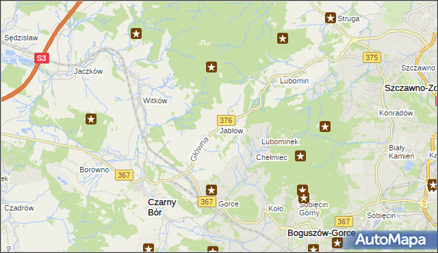 mapa Jabłów, Jabłów na mapie Targeo