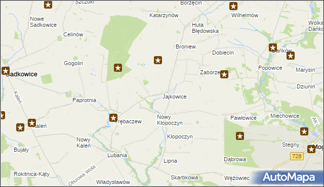 mapa Jajkowice, Jajkowice na mapie Targeo