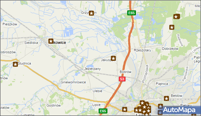 mapa Jakuszów, Jakuszów na mapie Targeo