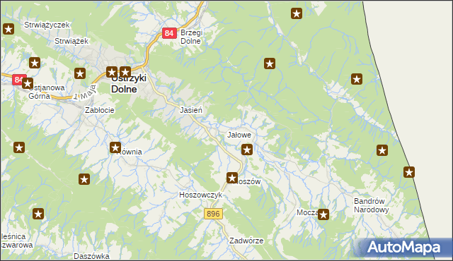 mapa Jałowe, Jałowe na mapie Targeo