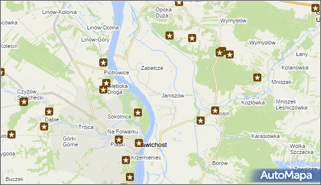 mapa Janiszów gmina Annopol, Janiszów gmina Annopol na mapie Targeo