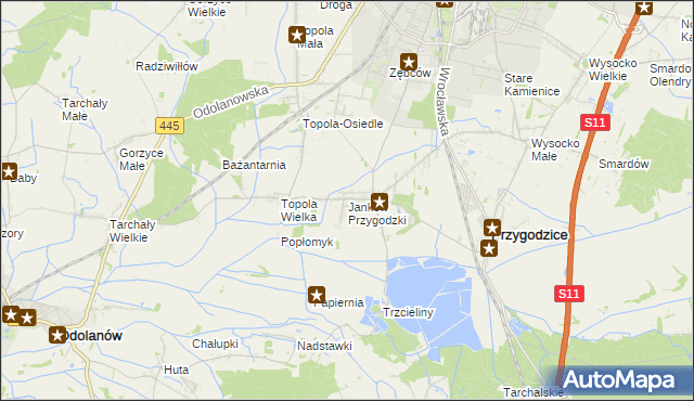 mapa Janków Przygodzki, Janków Przygodzki na mapie Targeo