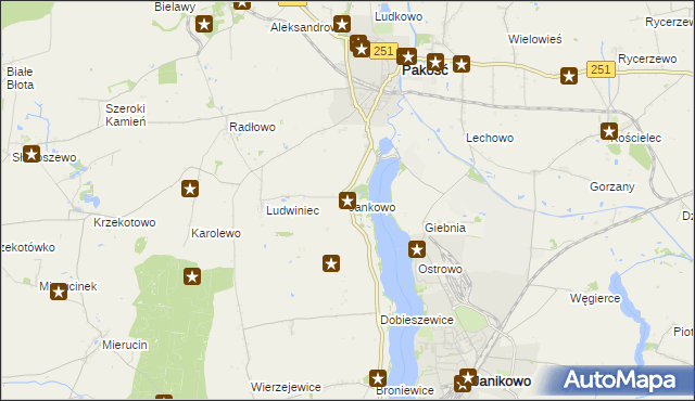 mapa Jankowo gmina Pakość, Jankowo gmina Pakość na mapie Targeo