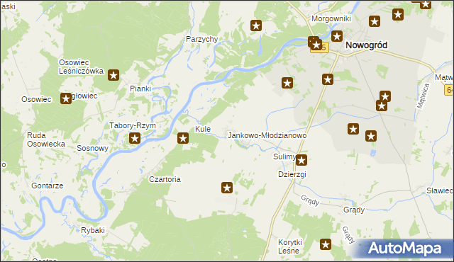 mapa Jankowo-Młodzianowo, Jankowo-Młodzianowo na mapie Targeo