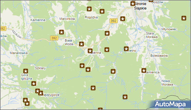 mapa Janowa Góra, Janowa Góra na mapie Targeo