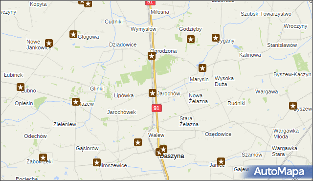 mapa Jarochów, Jarochów na mapie Targeo