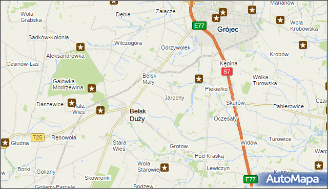 mapa Jarochy, Jarochy na mapie Targeo