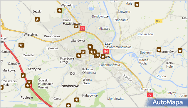 mapa Jarosławia, Jarosław na mapie Targeo
