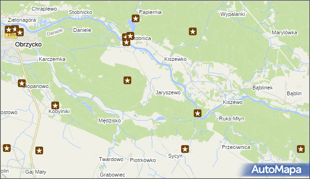 mapa Jaryszewo, Jaryszewo na mapie Targeo