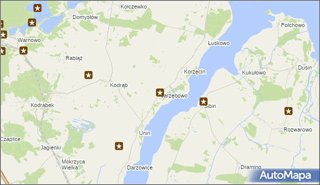 mapa Jarzębowo, Jarzębowo na mapie Targeo