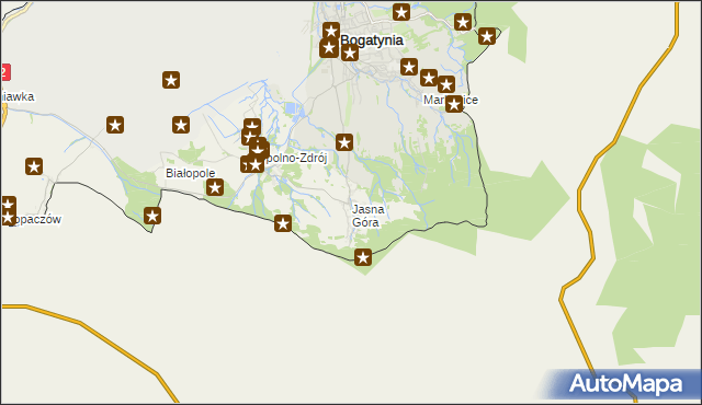 mapa Jasna Góra gmina Bogatynia, Jasna Góra gmina Bogatynia na mapie Targeo