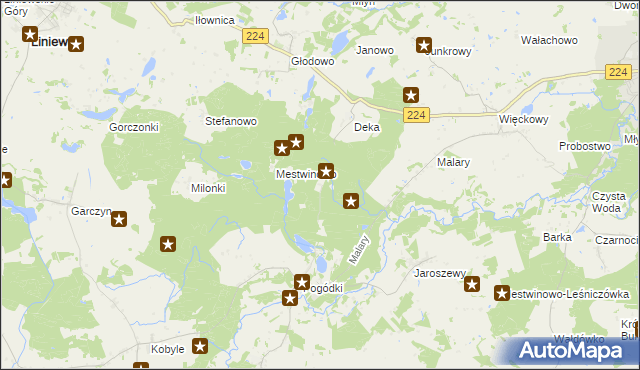 mapa Jastrzębce gmina Skarszewy, Jastrzębce gmina Skarszewy na mapie Targeo