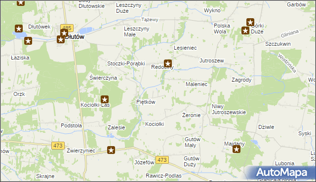 mapa Jastrzębieniec, Jastrzębieniec na mapie Targeo