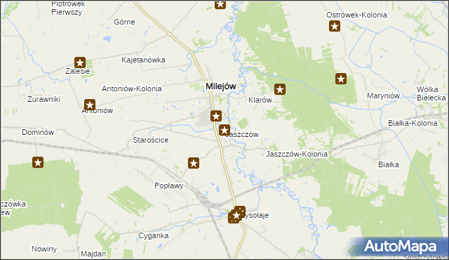 mapa Jaszczów, Jaszczów na mapie Targeo