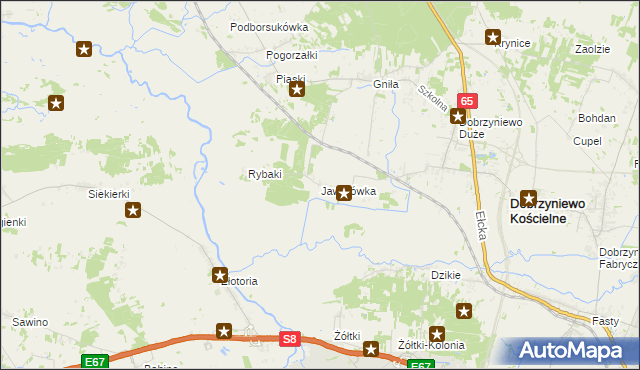 mapa Jaworówka, Jaworówka na mapie Targeo