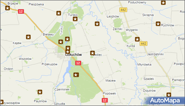 mapa Jedlec, Jedlec na mapie Targeo