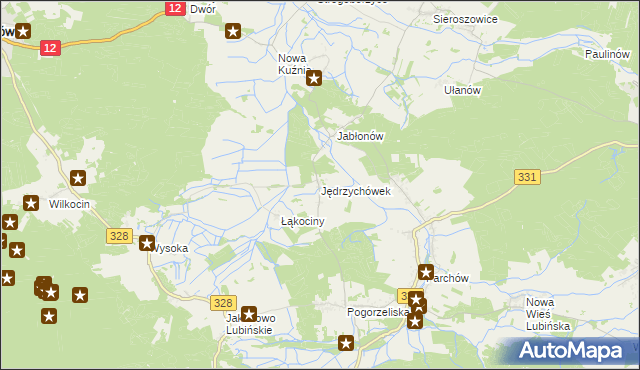 mapa Jędrzychówek, Jędrzychówek na mapie Targeo