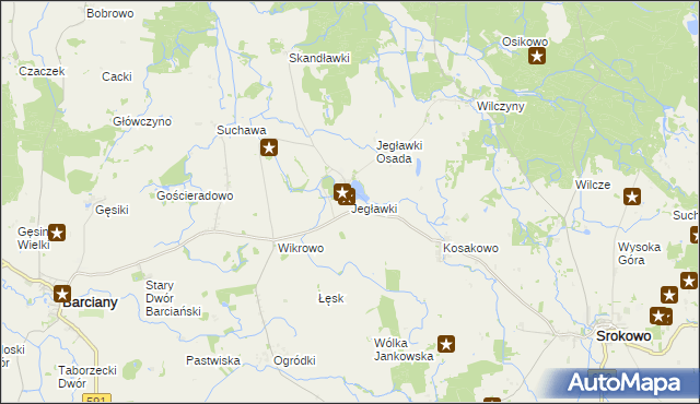 mapa Jegławki, Jegławki na mapie Targeo