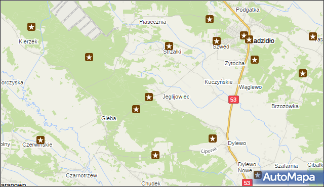 mapa Jeglijowiec, Jeglijowiec na mapie Targeo