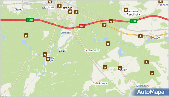 mapa Jerzmanice, Jerzmanice na mapie Targeo