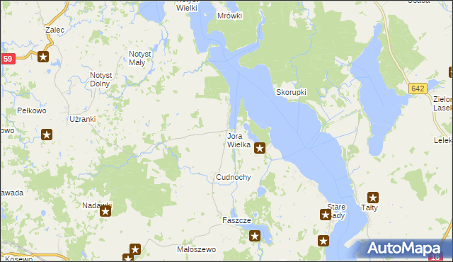 mapa Jora Wielka, Jora Wielka na mapie Targeo