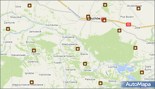 mapa Józefin gmina Żelechlinek, Józefin gmina Żelechlinek na mapie Targeo