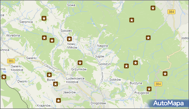 mapa Jugów, Jugów na mapie Targeo