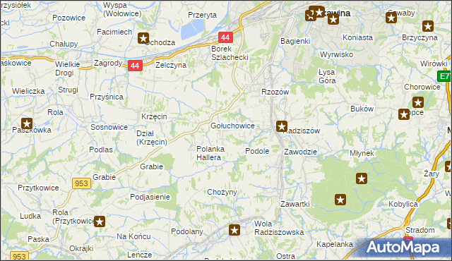 mapa Jurczyce, Jurczyce na mapie Targeo