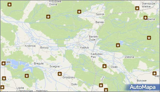 mapa Kadłub gmina Strzelce Opolskie, Kadłub gmina Strzelce Opolskie na mapie Targeo