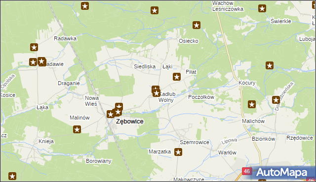 mapa Kadłub Wolny, Kadłub Wolny na mapie Targeo